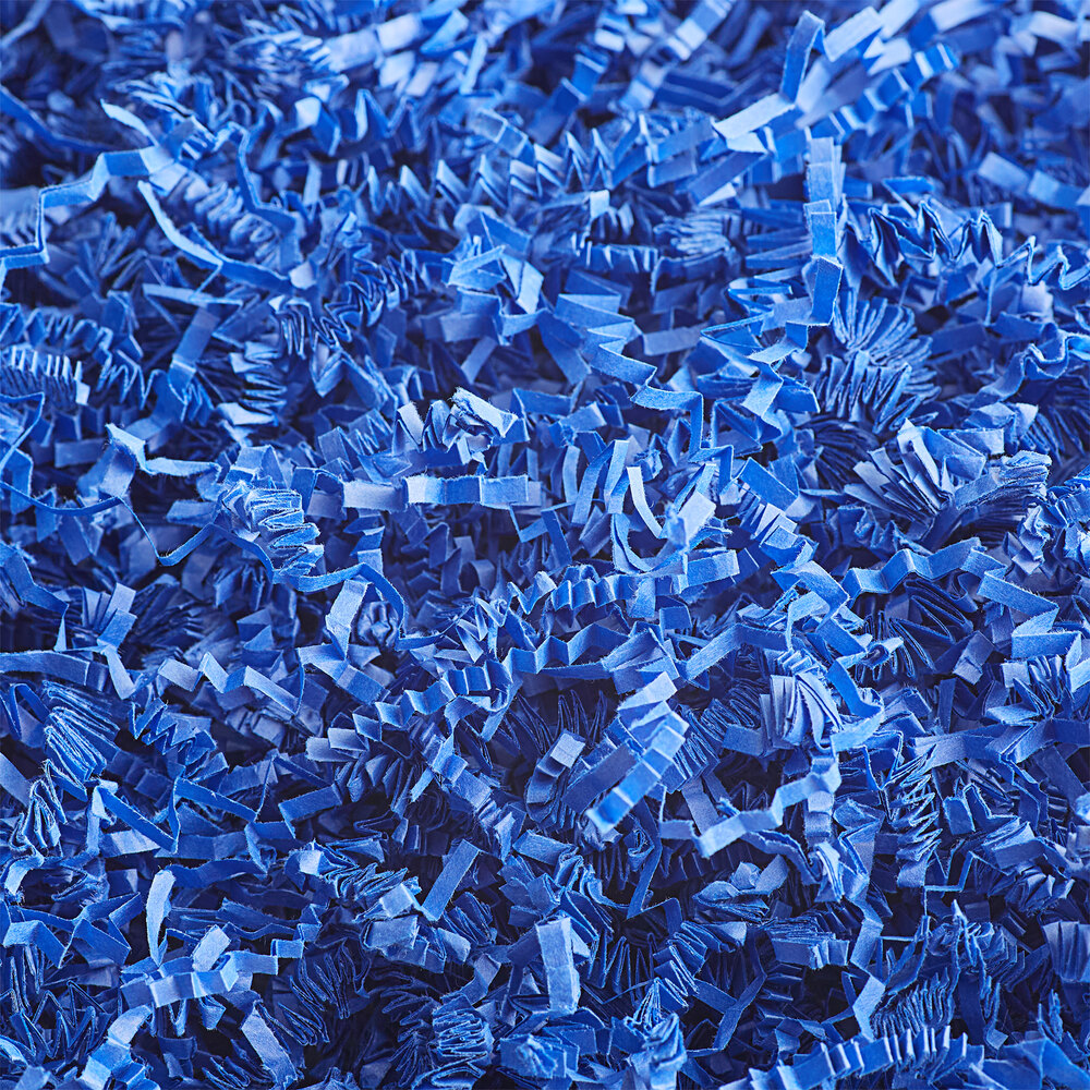 Fiesta Birthday Crinkle Paper Shred for Party and Gifting, Blue