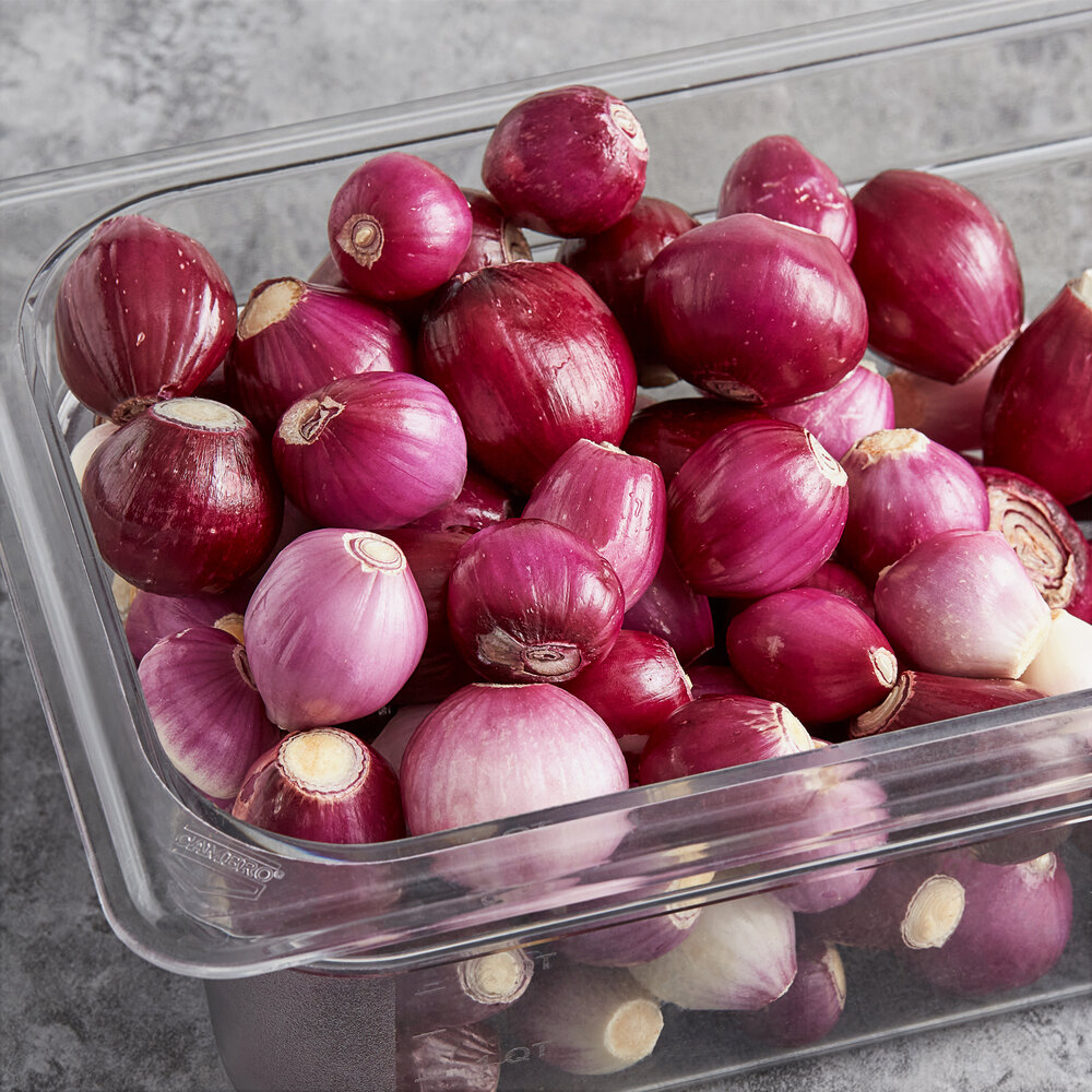 Peeled Red Pearl Onions 5 lb. Jar