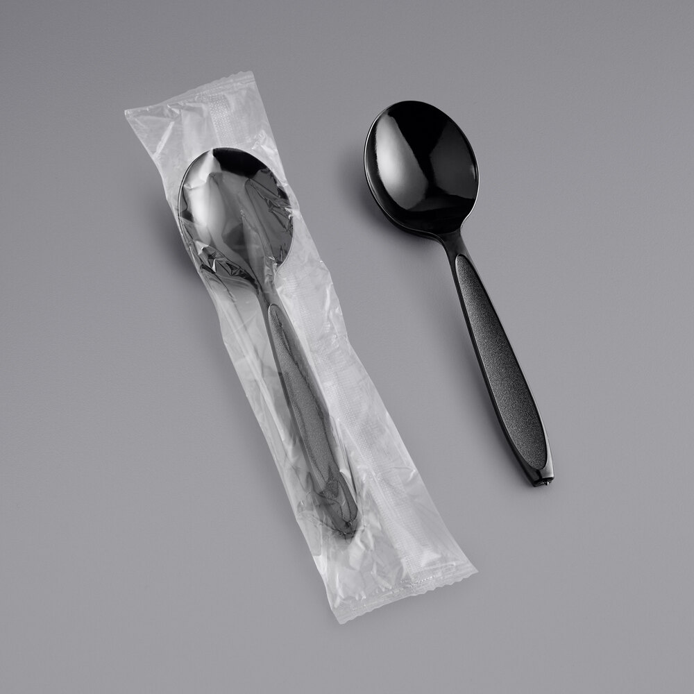 1000 Details about   Plastic Spoon Dinner Heavyweight Black 