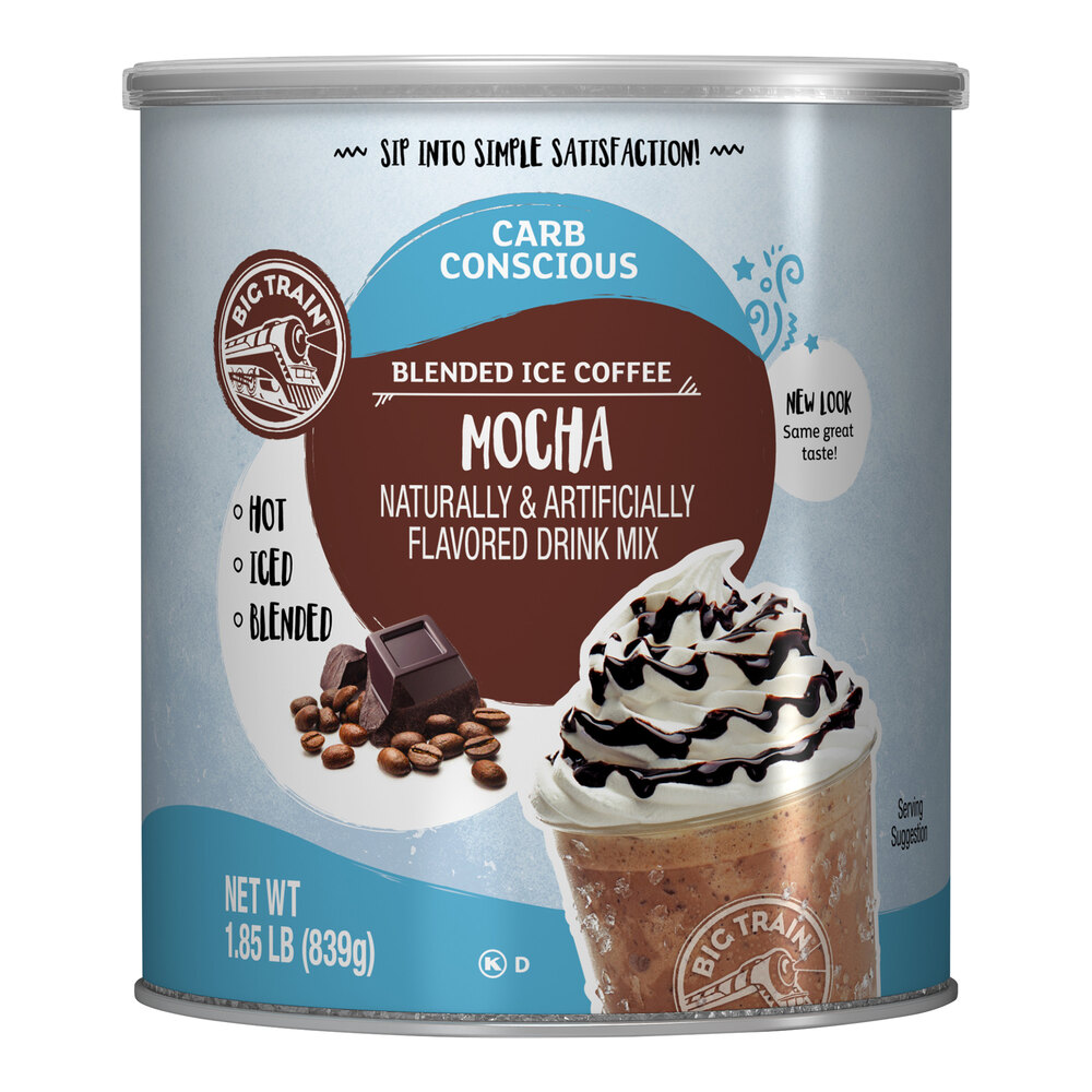 Big Train Low Carb Mocha Blended Ice Coffee Mix 1.85 lb. Can