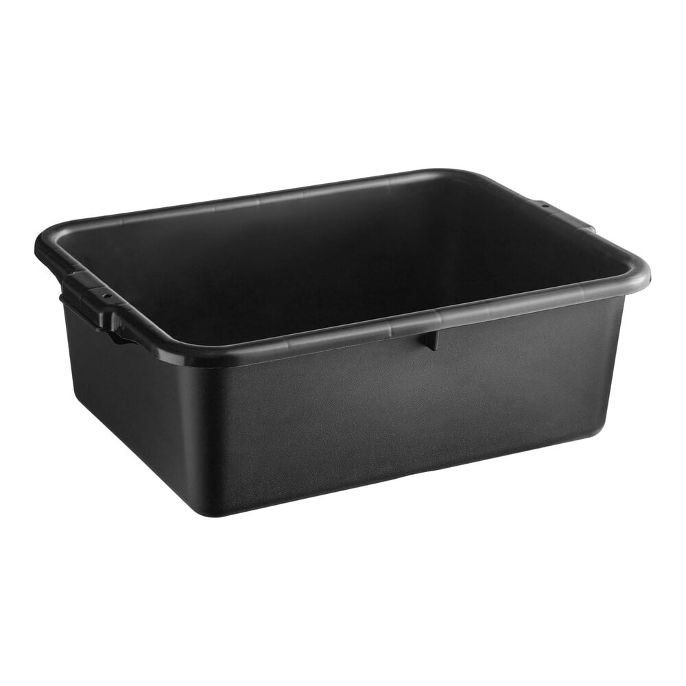 Vigor 20" x 15" x 7" Black HeavyDuty Polypropylene Bus Tub / Storage Box