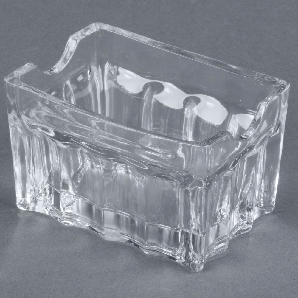 Tablecraft H121 3 1/4" Fluted Glass Sugar Caddy 12/Case
