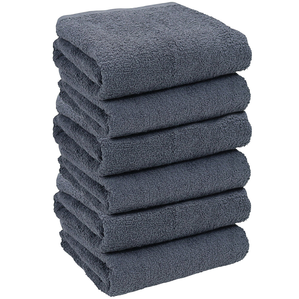 24 Pack Lot Salon Towel Gym Hand Towel Cotton 16''X 27'' NAVY BLUE  BRAND NEW 