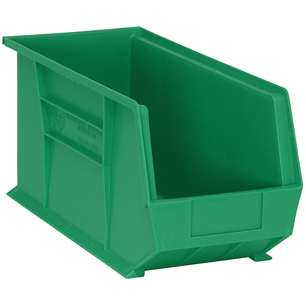 Quantum 18" x 8 1/4" x 9" Green Hanging Bin QUS265GN