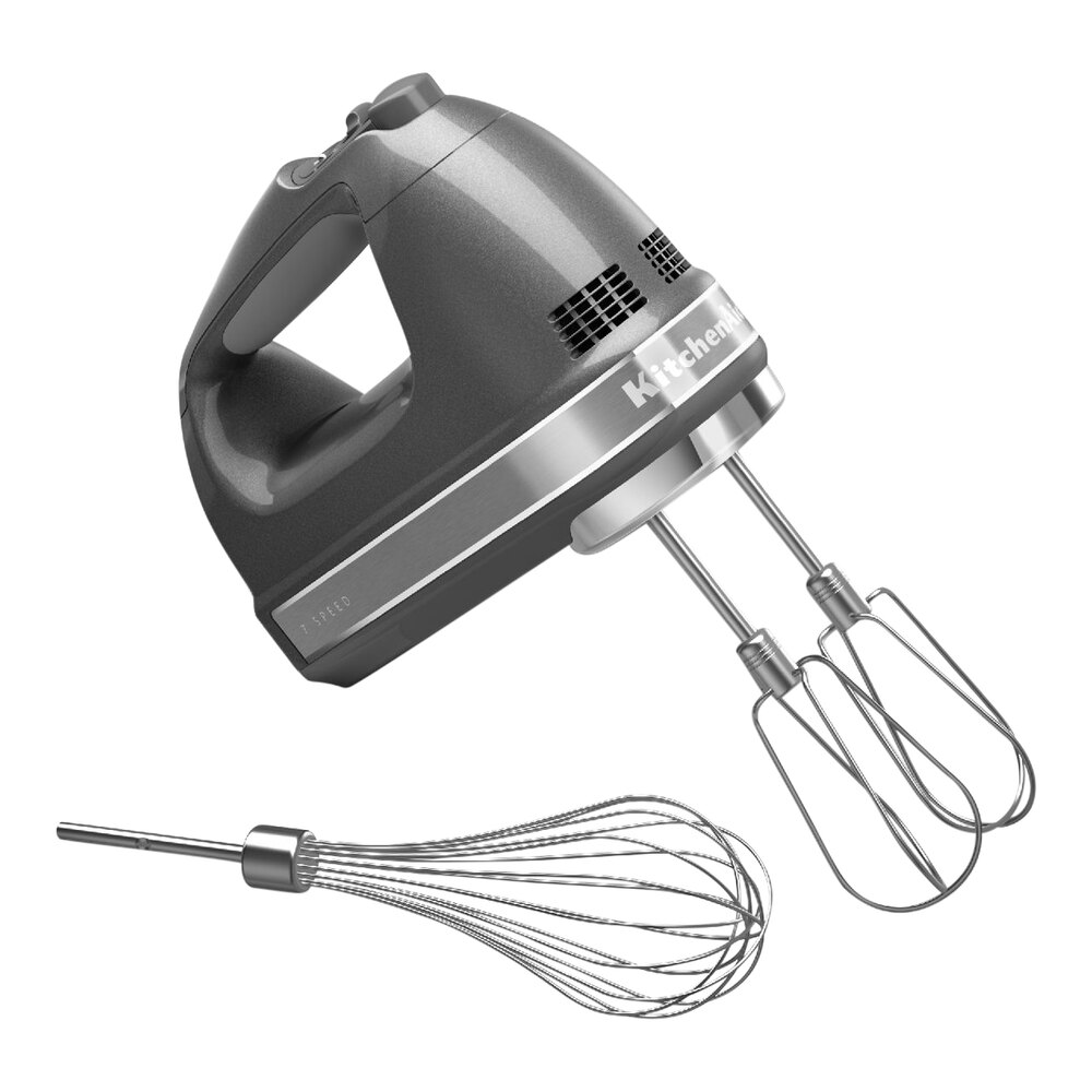 KitchenAid KHM7210QG Liquid Graphite 7 Speed Hand Mixer with Stainless