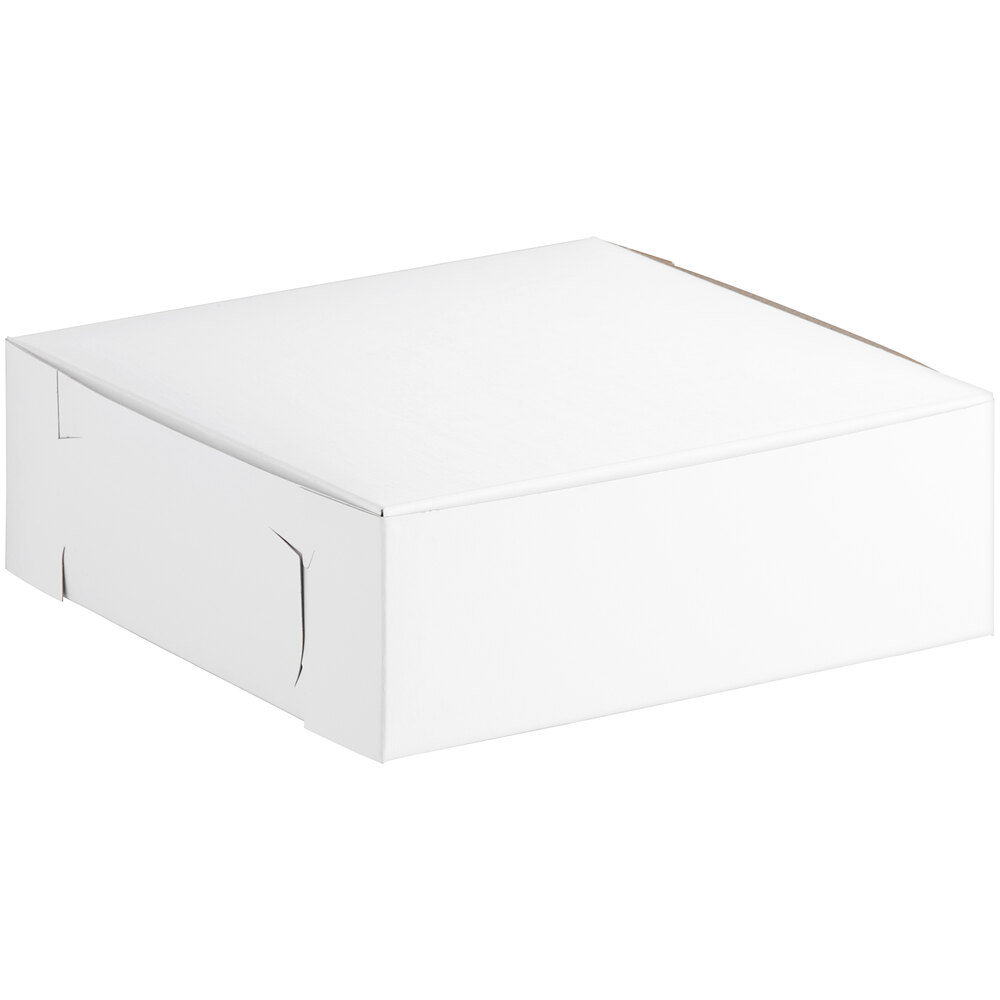Baker's Lane 9" x 9" x 3" White Cake / Bakery Box 250/Bundle