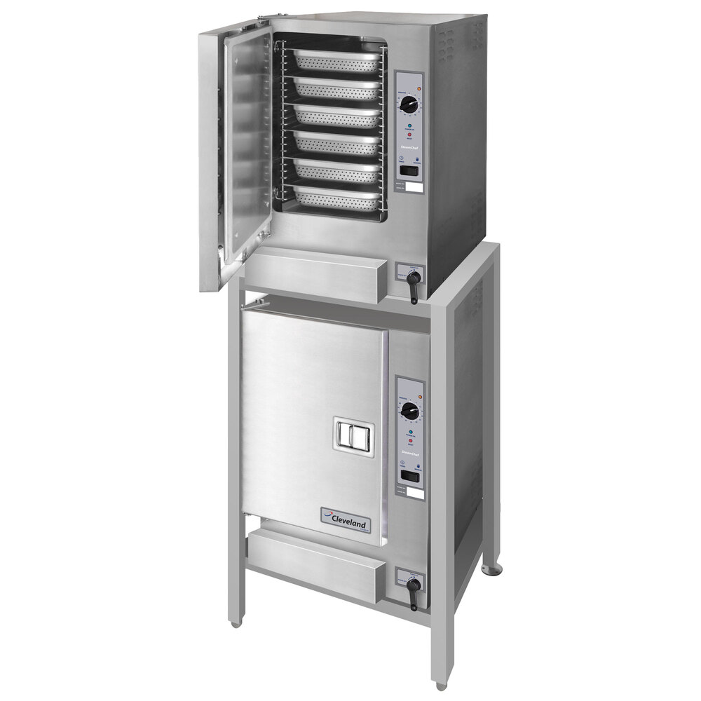 Cleveland (2) 22CGT66.1 SteamChef 6 SST Natural Gas Double Deck 12 Pan