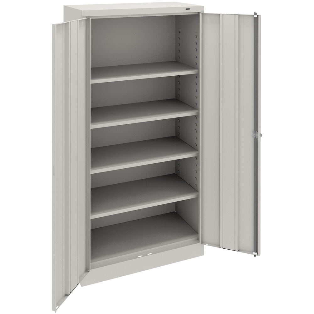 Tennsco 15" x 30" x 72" Light Gray Standard Storage with Solid