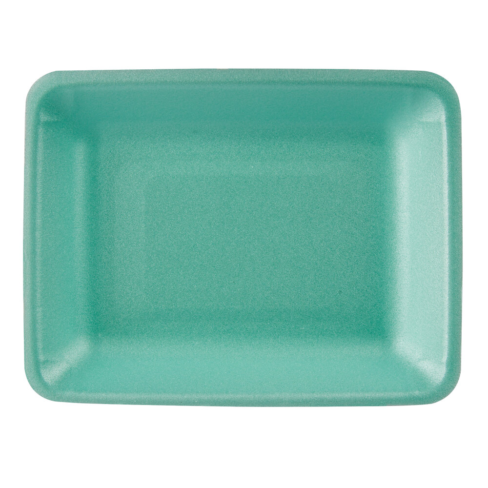 CKF 88208 (4PR) Green Foam Meat Tray 9 1/4" x 7 1/4" x 1 1/4" 500/Case