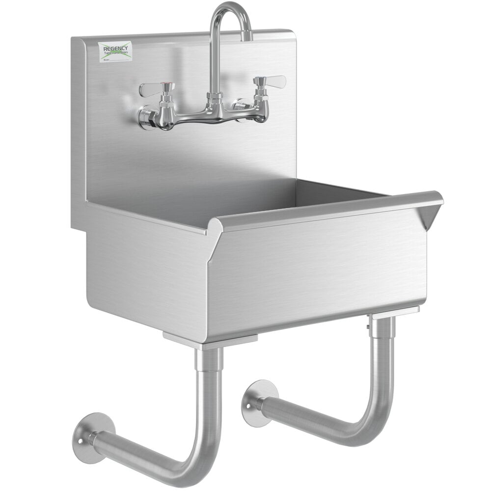 Regency 18 inch x 17 1/2 inch Utility Hand Sink with 1 Wall Mounted Faucet