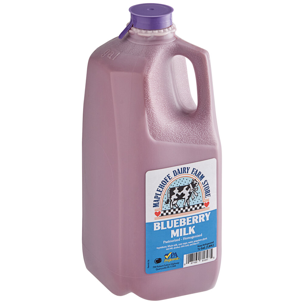 Maplehofe Dairy Blueberry Milk 1/2 Gallon 9/Case
