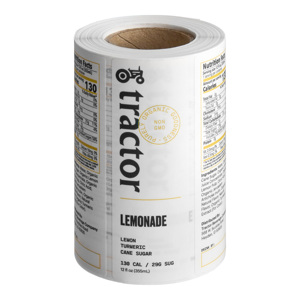 Tractor Lemonade 12 oz. Bottle Label 200/Roll