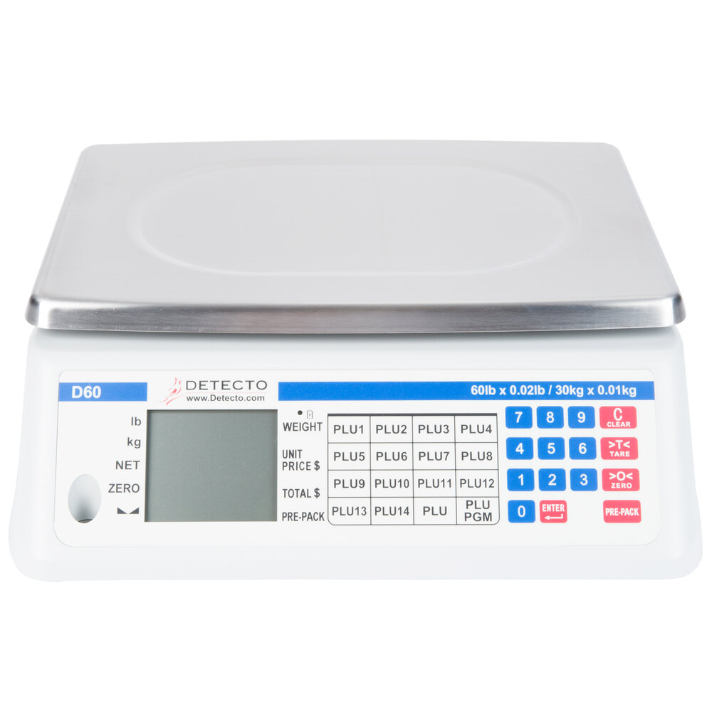 Cardinal Detecto D60 60 lb. Digital Price Computing Scale, Legal for Trade