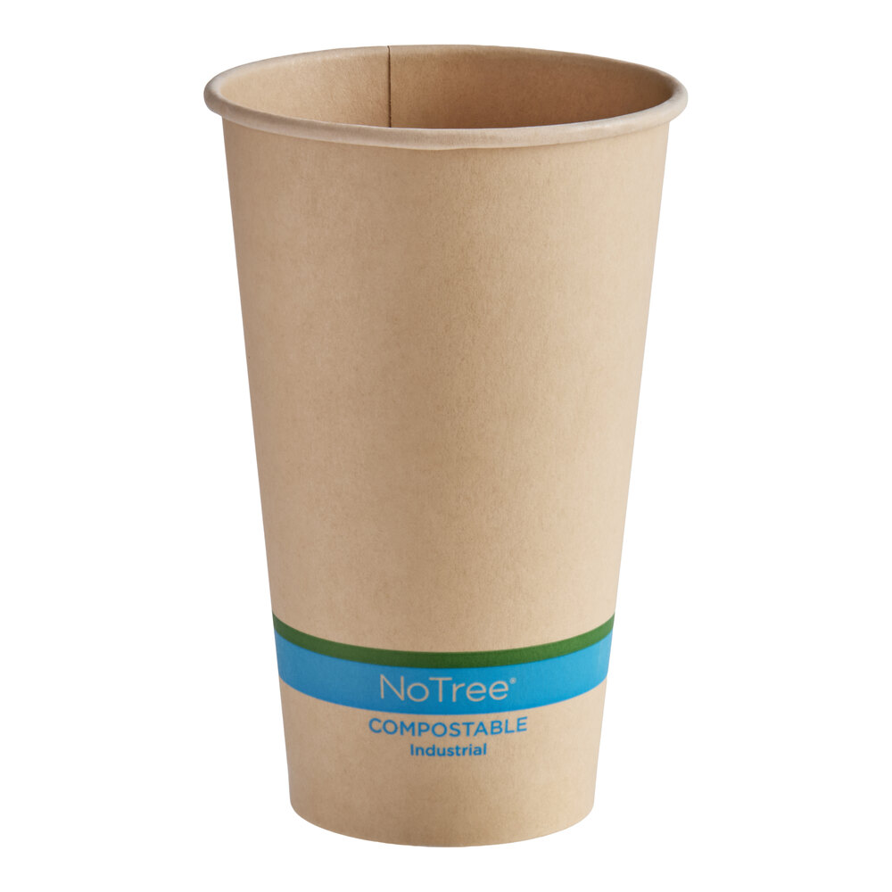 World Centric 16 oz Compostable Paper Cold Cups (1000/Case)