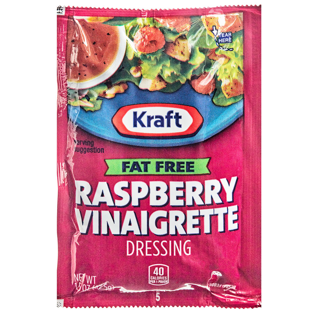 Kraft FatFree Raspberry Vinaigrette Dressing Packet 1.5 oz. 60/Case