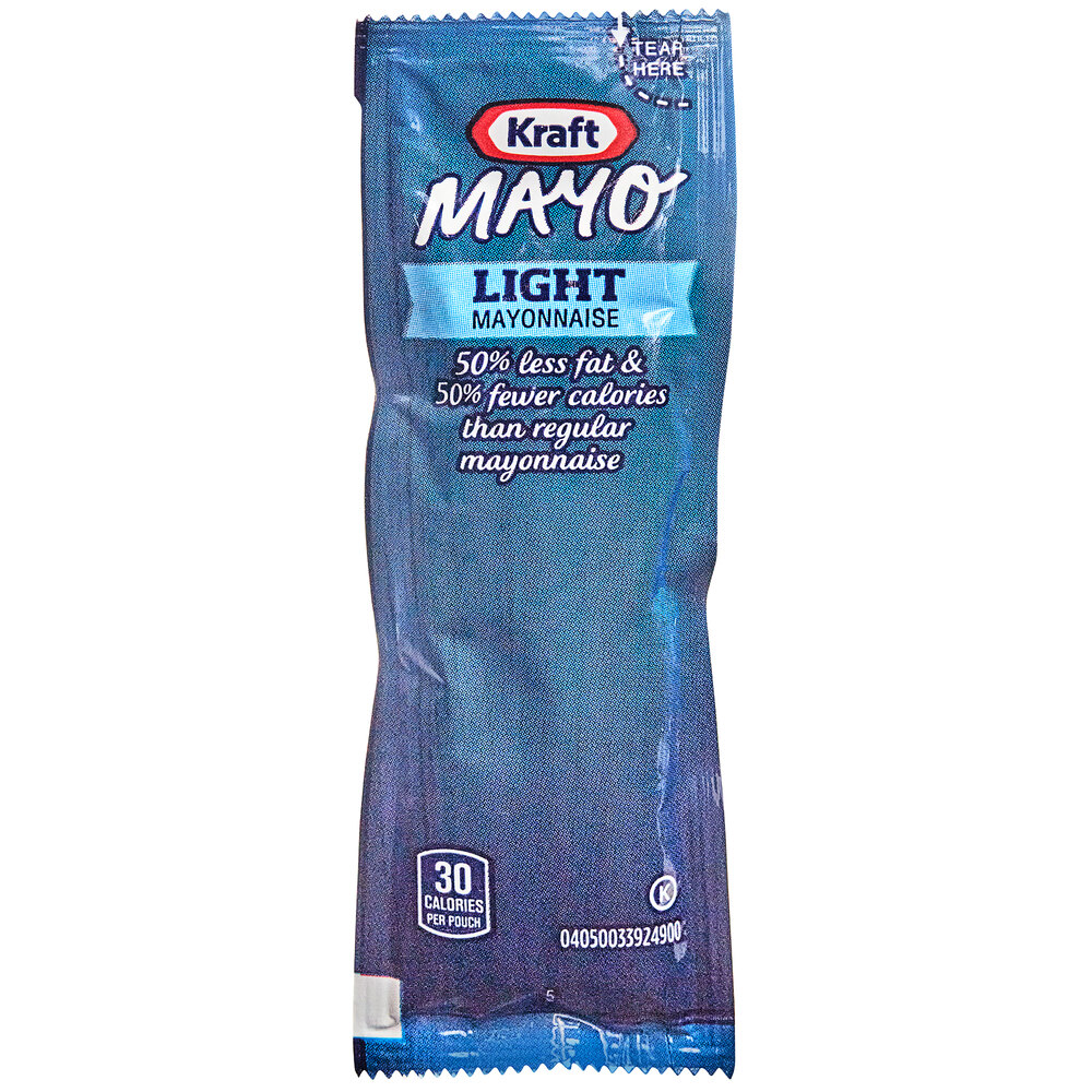 Kraft Light Mayonnaise Packets 12.4 Gram 200/Case