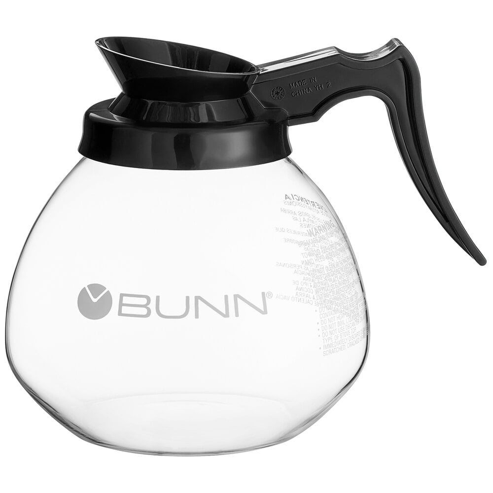 Bunn 42400.0101 64 oz. Glass Decanter with Black Handle