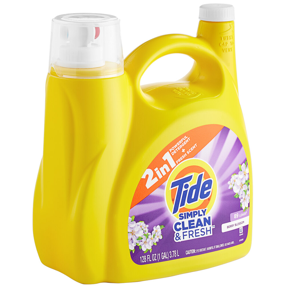 Tide 128 Oz Simply Clean Fresh Berry Blossom Liquid Laundry Detergent