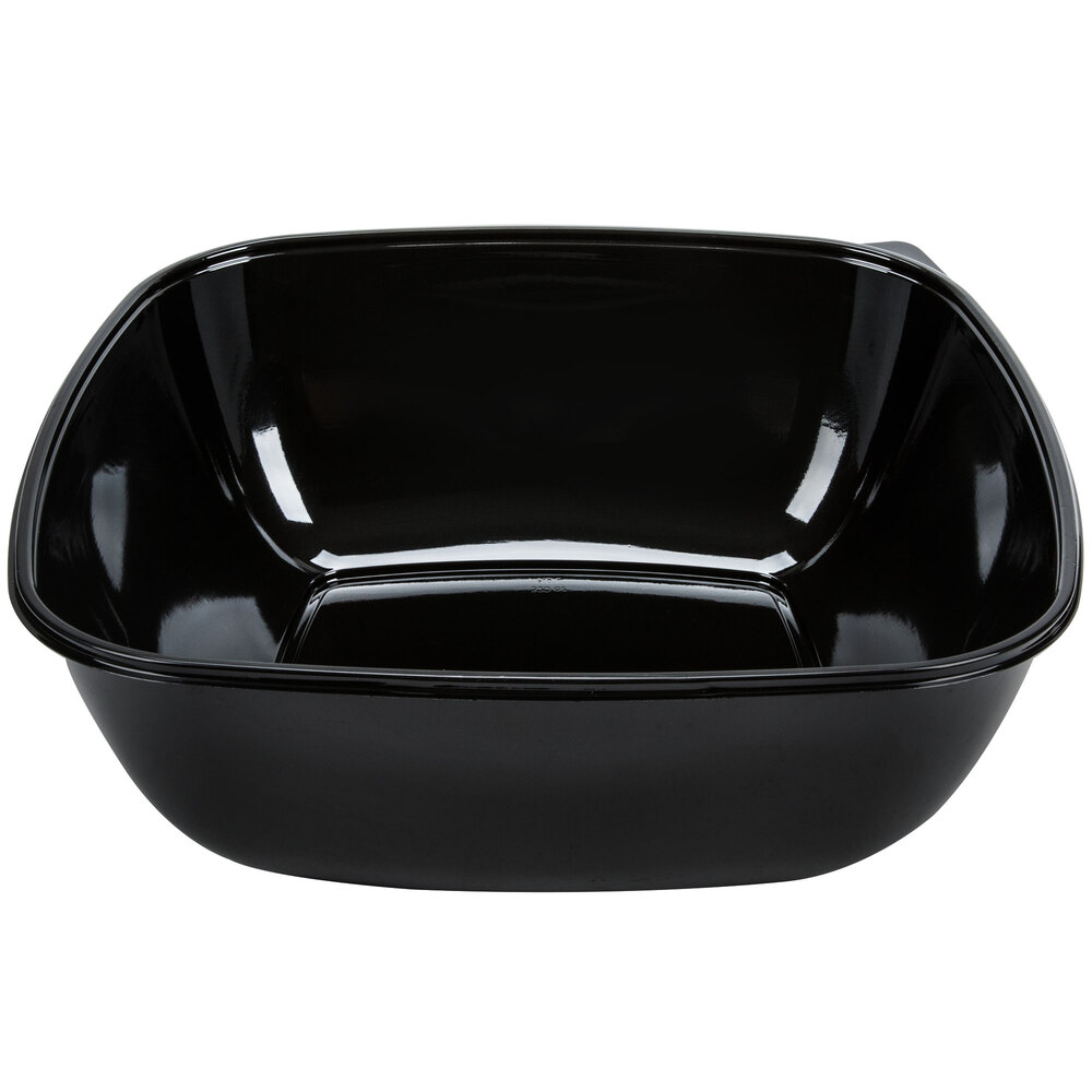 Sabert 94320 Bowl2 320 oz. Black Square Catering Bowl 25/Case