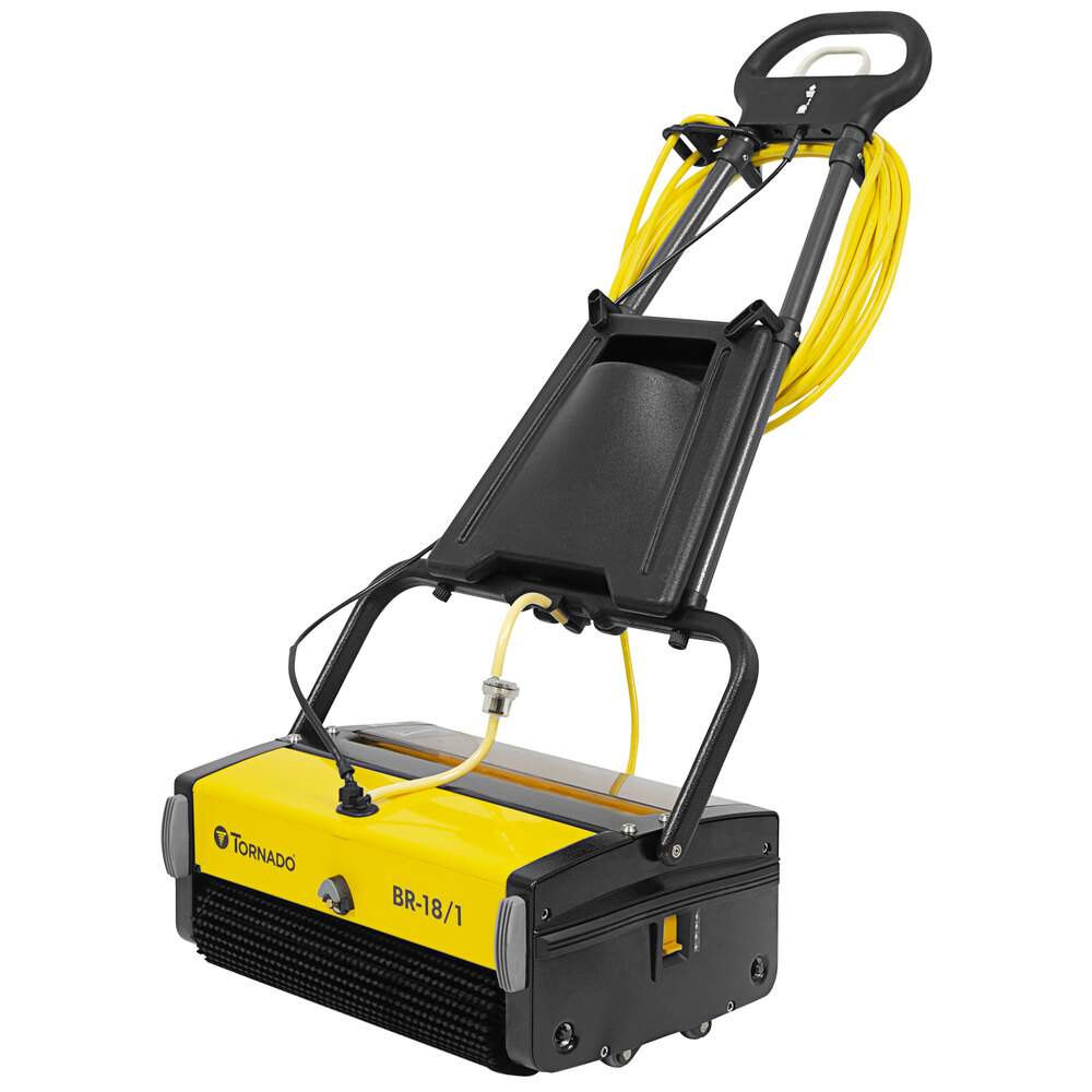 Tornado 99418 18" Corded Walk Behind Cylindrical Floor Scrubber 1 Gallon