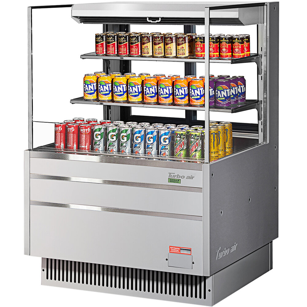 Turbo Air TOM-36L-UFD-S-3S-N 35&quot; Stainless Steel Horizontal Refrigerated Op