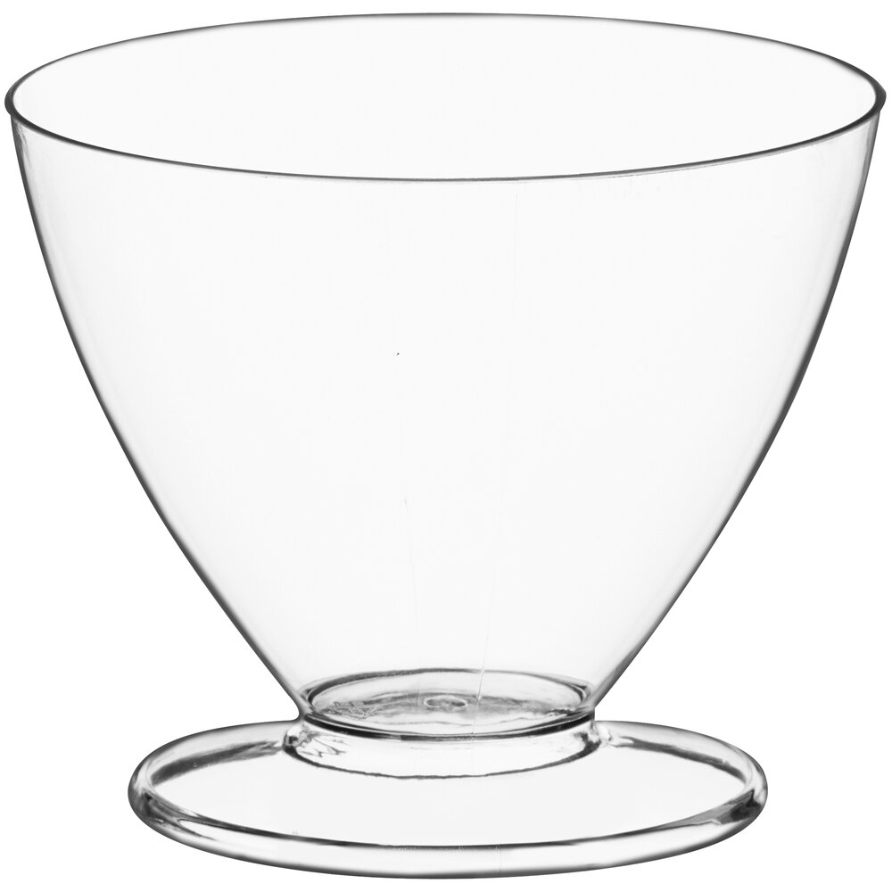 Choice 7 oz. Clear Plastic 1Piece Dessert Cup 10/Pack