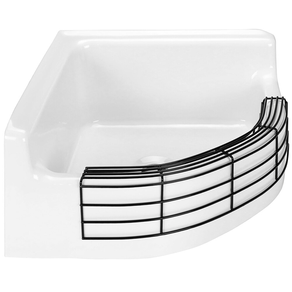 Zurn Elkay Z5850 Enameled Cast Iron Corner Mop Sink 28" x 28" x 13"