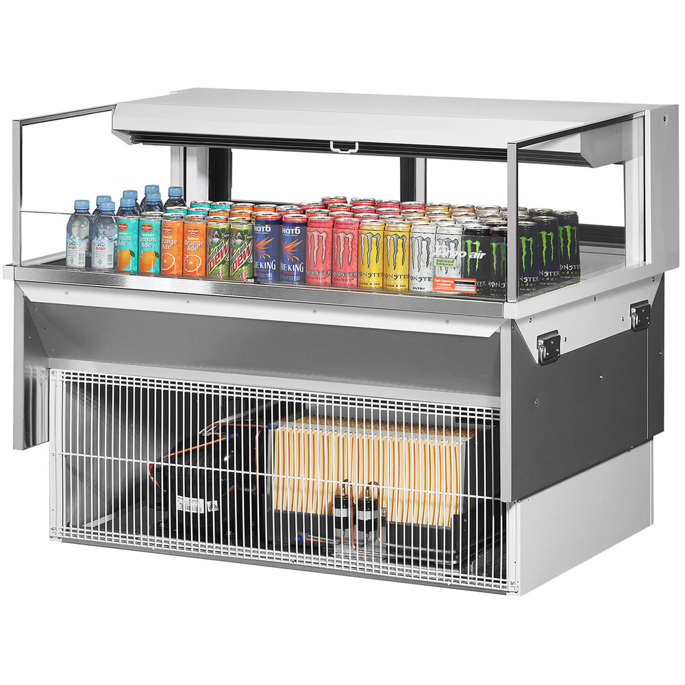 Turbo Air TOM-48L-UFD-W-1SI-N 48&quot; White Drop-In Refrigerated Open Display C