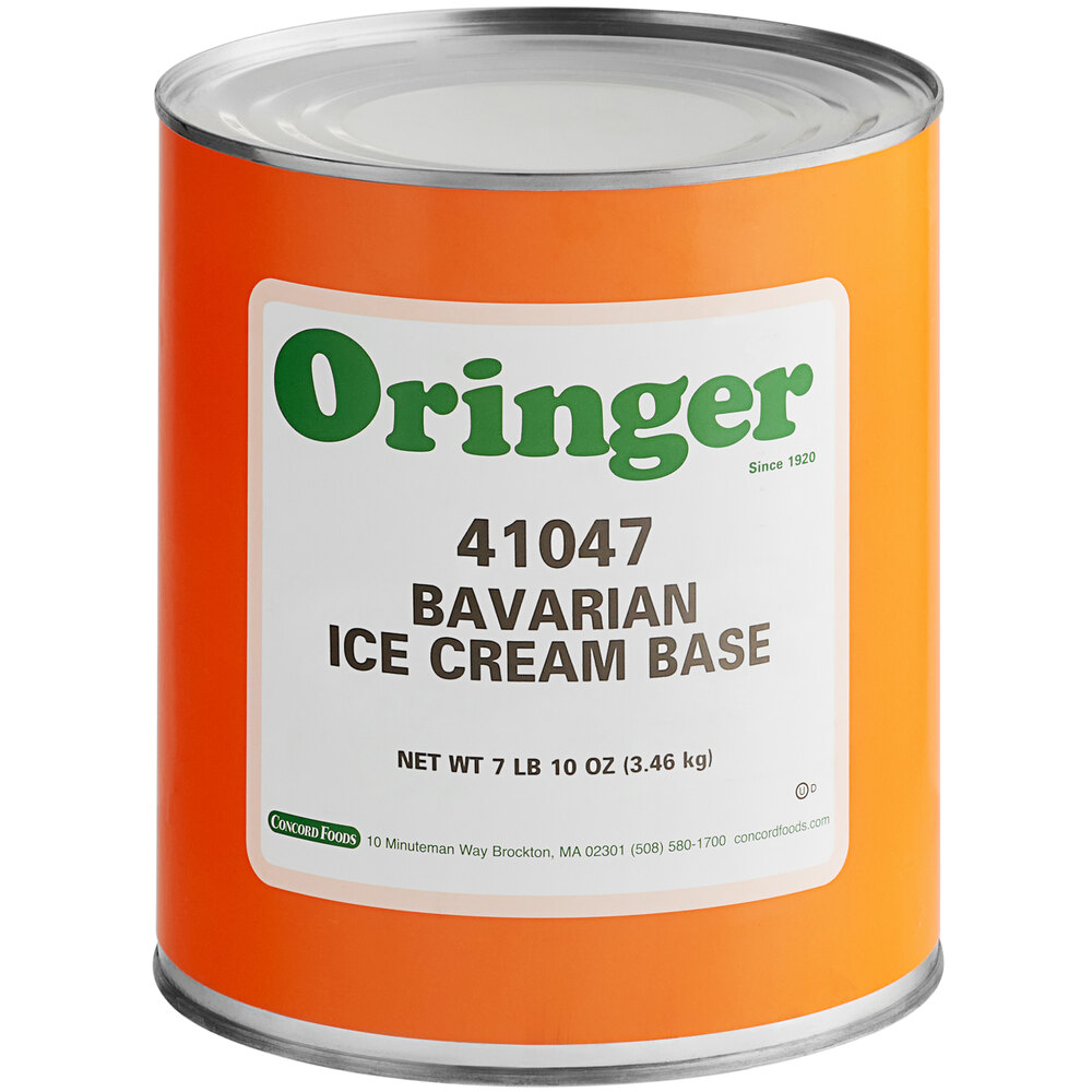 Oringer Bavarian Hard Serve Ice Cream Base 10 Can