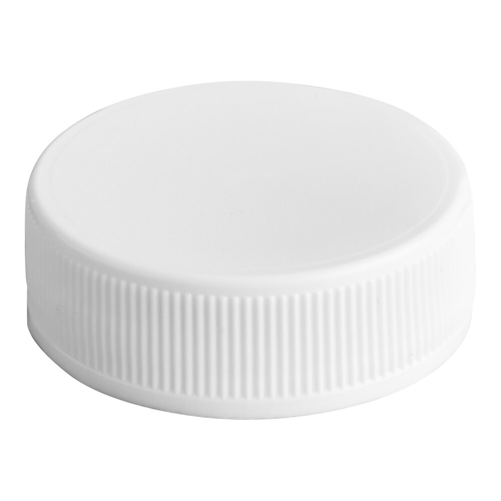 33/400 Matte White Continuous Thread Flat Lid with Foam Liner - 4,515/Case