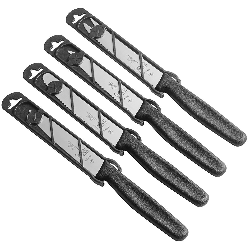 Mercer Culinary 4Piece Bar Knife Set with SlideOn Guards