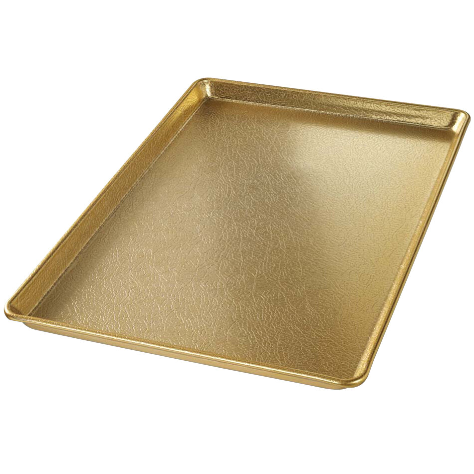 Chicago Metallic 40930 Gold 12" x 18" Customizable Bakery Display Tray