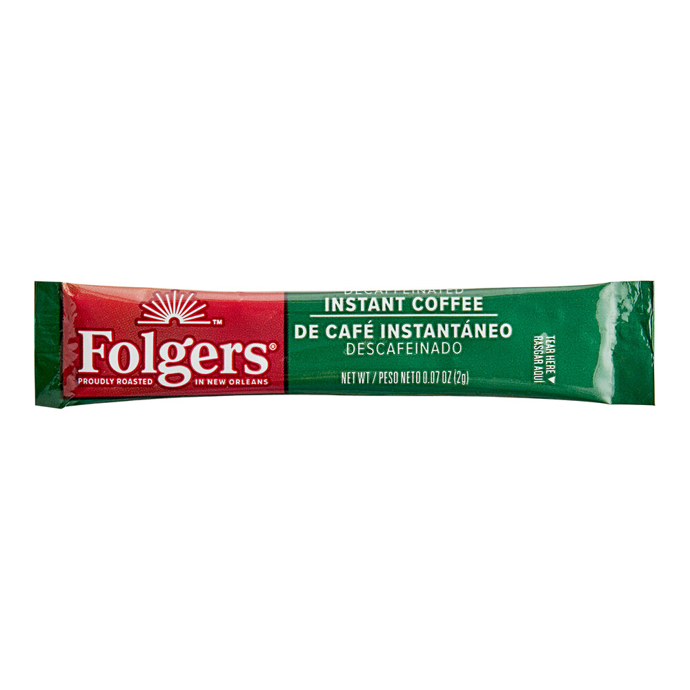Folgers Classic Decaf Instant Coffee Packets 72/Case