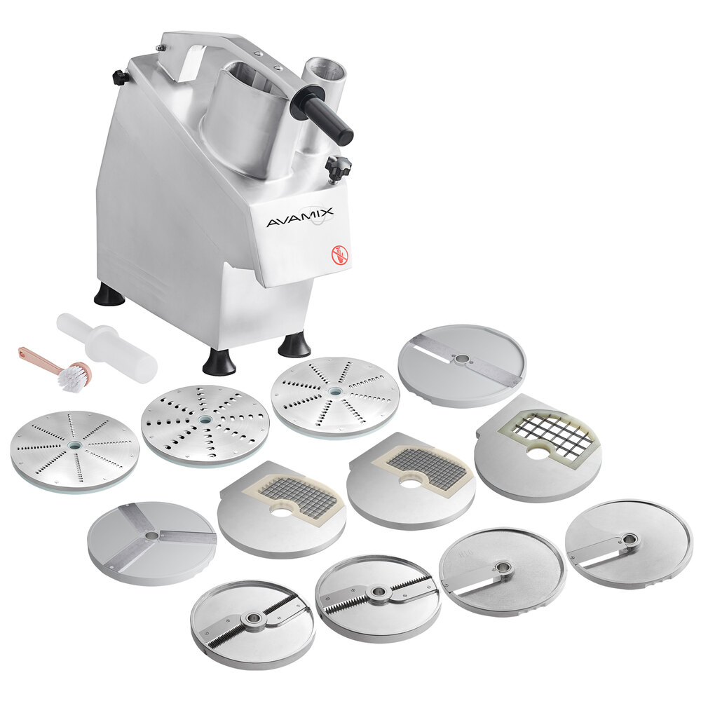 AvaMix CFP12D Dice Continuous Feed Food Processor with 12 Discs 3/4 hp