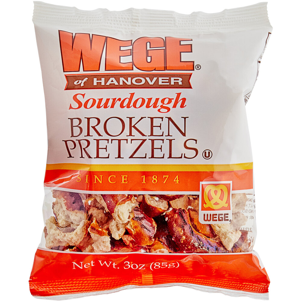 Wege of Hanover Broken Pretzels 3 oz. 24/Case