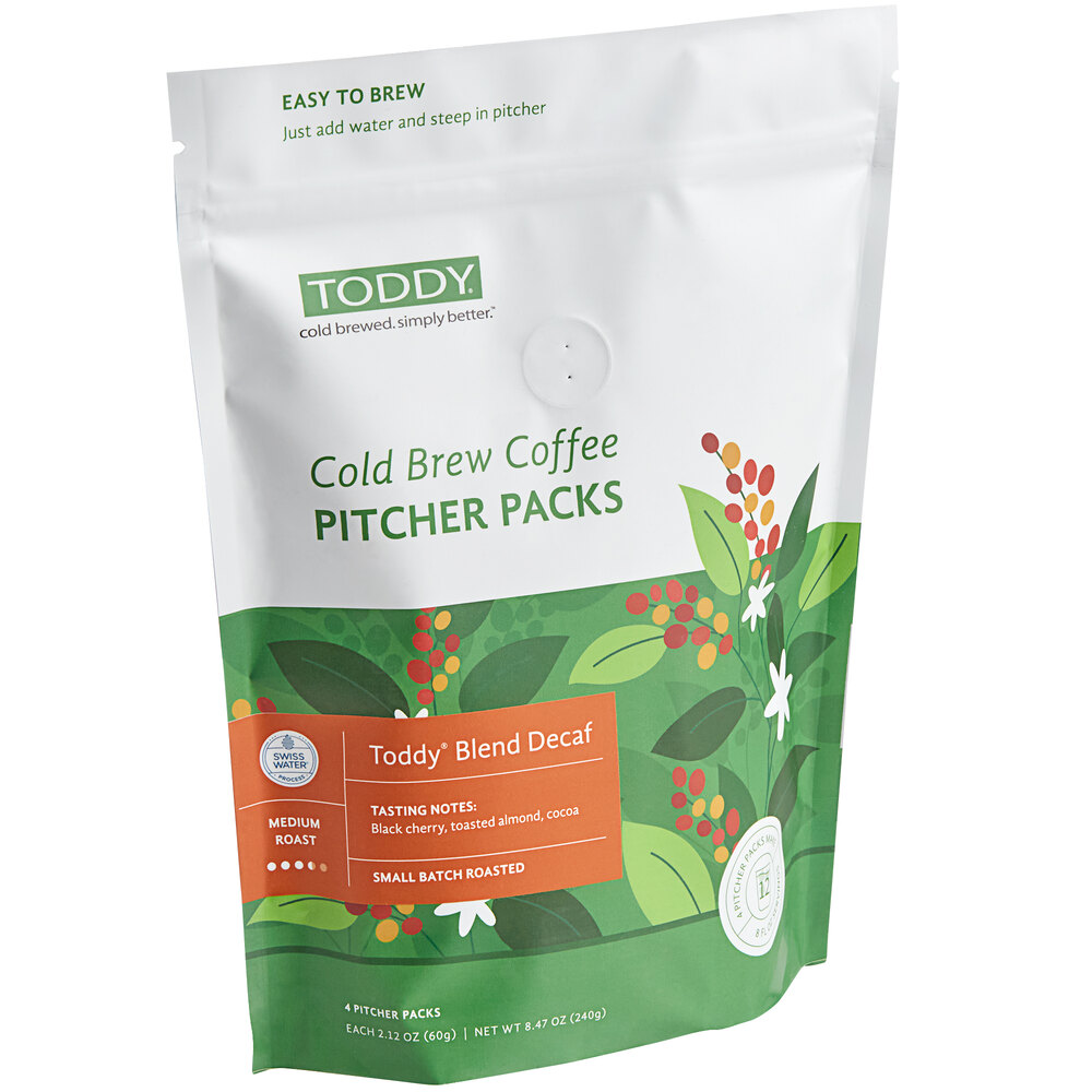 Toddy Blend Decaf Cold Brew Coffee Pitcher Packs 0.75 Gallon
