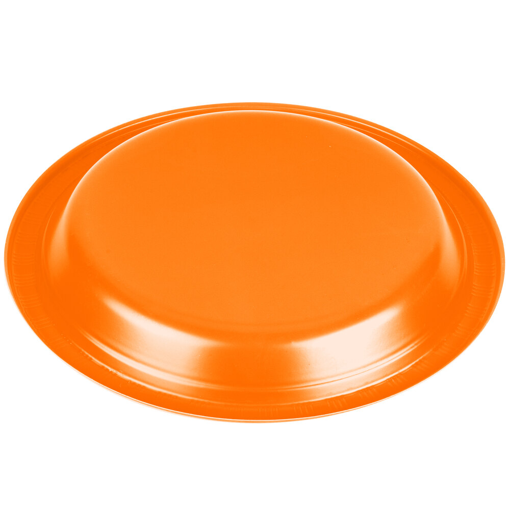 Creative Converting 28191031 10" Sunkissed Orange Plastic Plate 20/Pack
