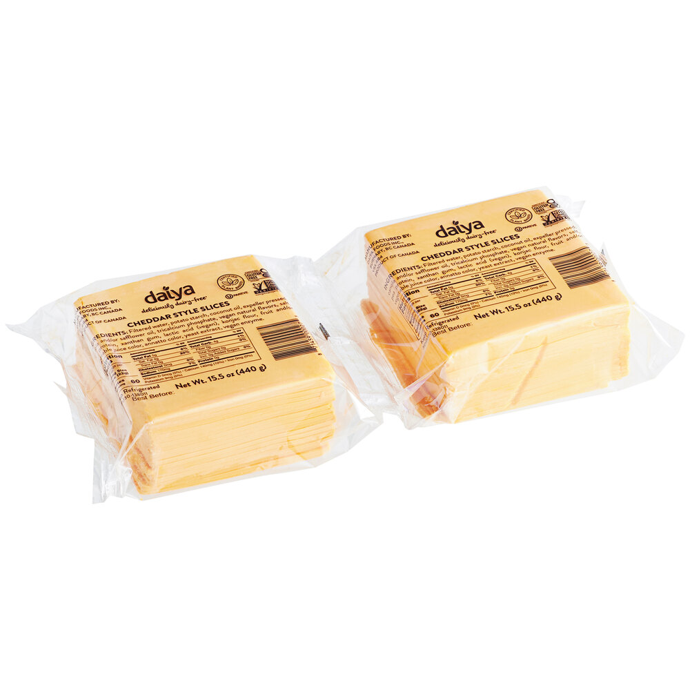 Daiya Vegan Sliced Cheddar Cheese 1.94 lb. 4/Case