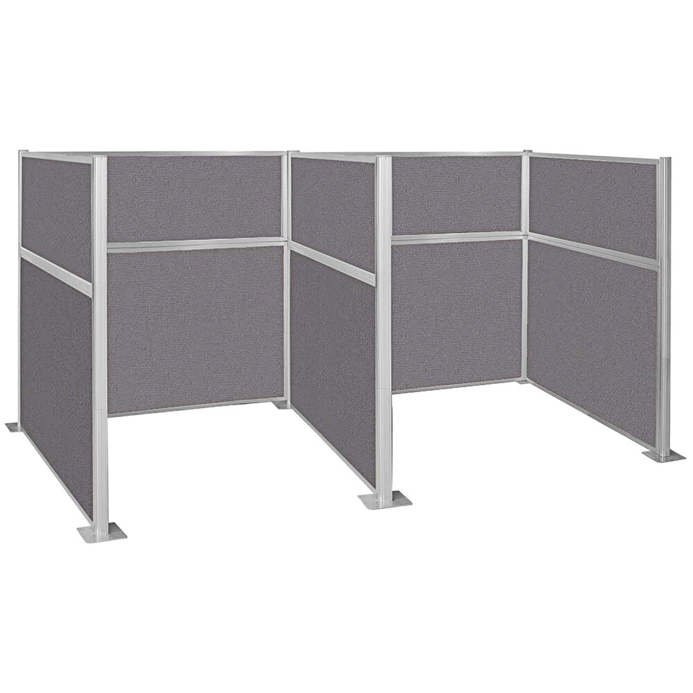 Versare Hush Panel 6' x 6' Slate H/WShape Double Cubicle