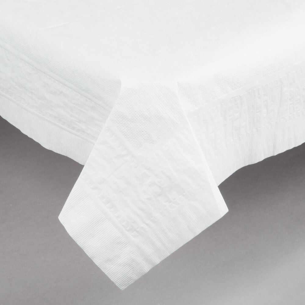 Hoffmaster® White 82 Square Embossed Paper Tablecloth (210086)