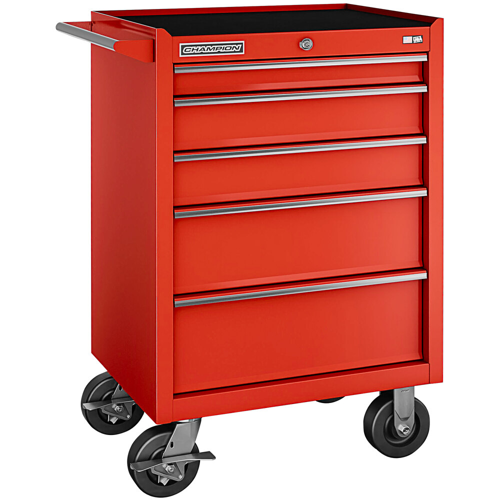 Champion Tool Storage FM Pro Series 20" x 27" Red 5Drawer Mobile