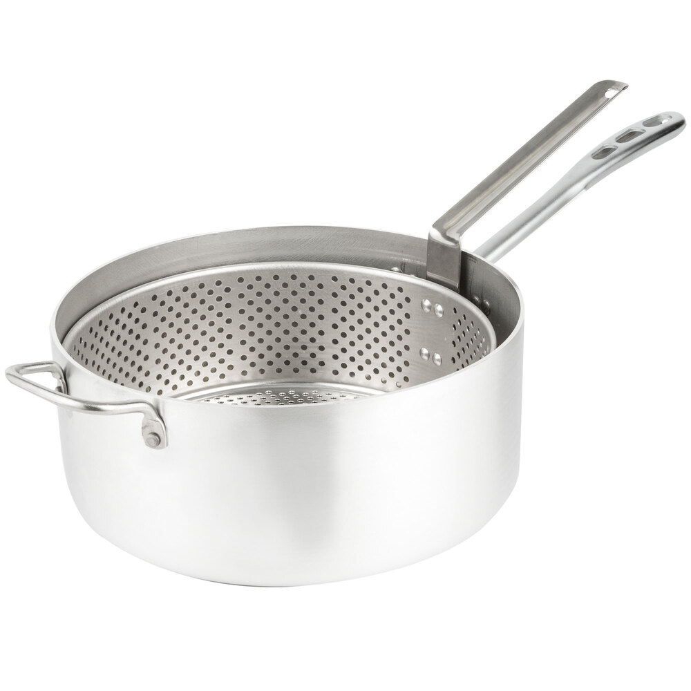 Vollrath 68227 WearEver 9 Qt. Heavy Duty Aluminum Fry Pot with Basket