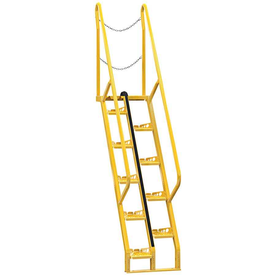 Vestil 56 Degrees 57 1/2" x 23 1/2" x 114 1/4" Alternate Tread Stair ...