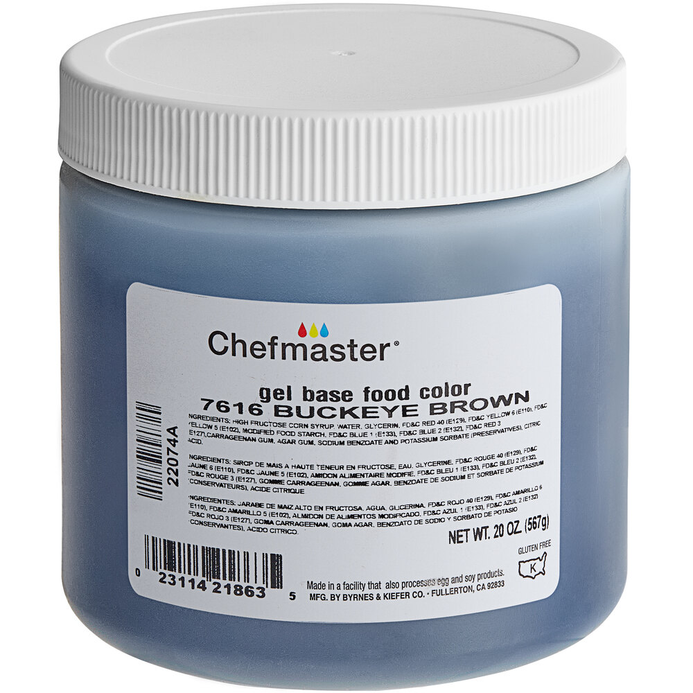 Chefmaster Buckeye Brown Gel Food Coloring 20 oz.