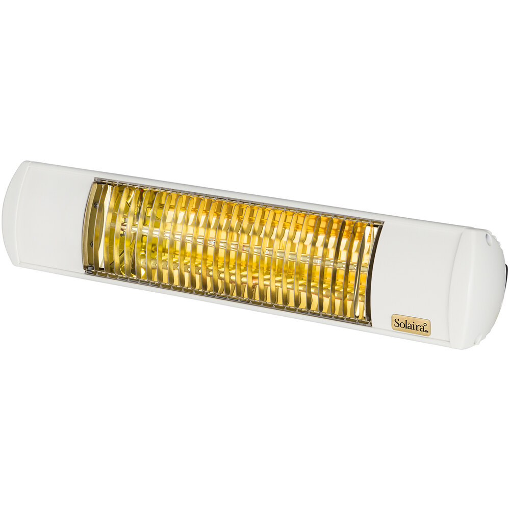 Solaira XL White Aluminum Low Light Electric Infrared Heater - 120V, 1500W