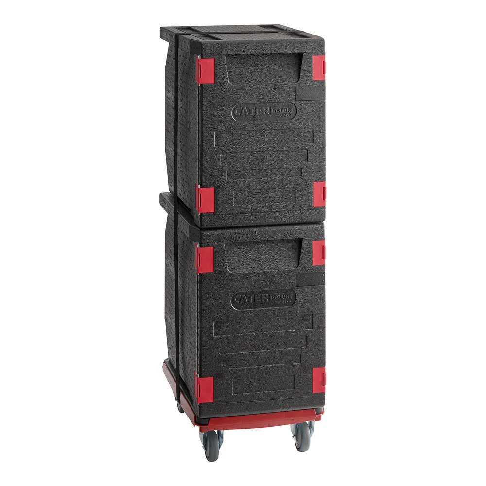 CaterGator Dash Black Insulated EPP Pan Carrier Kit with (2) 6 Full ...
