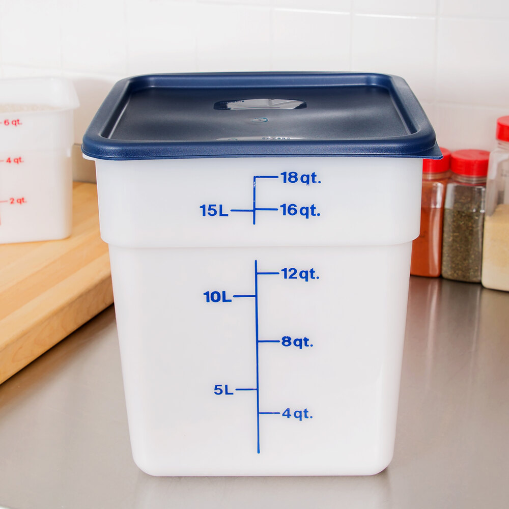 Coperchio Cambro SFC12453 Per Contenitori Camsquare 12, 18 E 22 Qt – Polietilene Blu, NSF, Lavabile