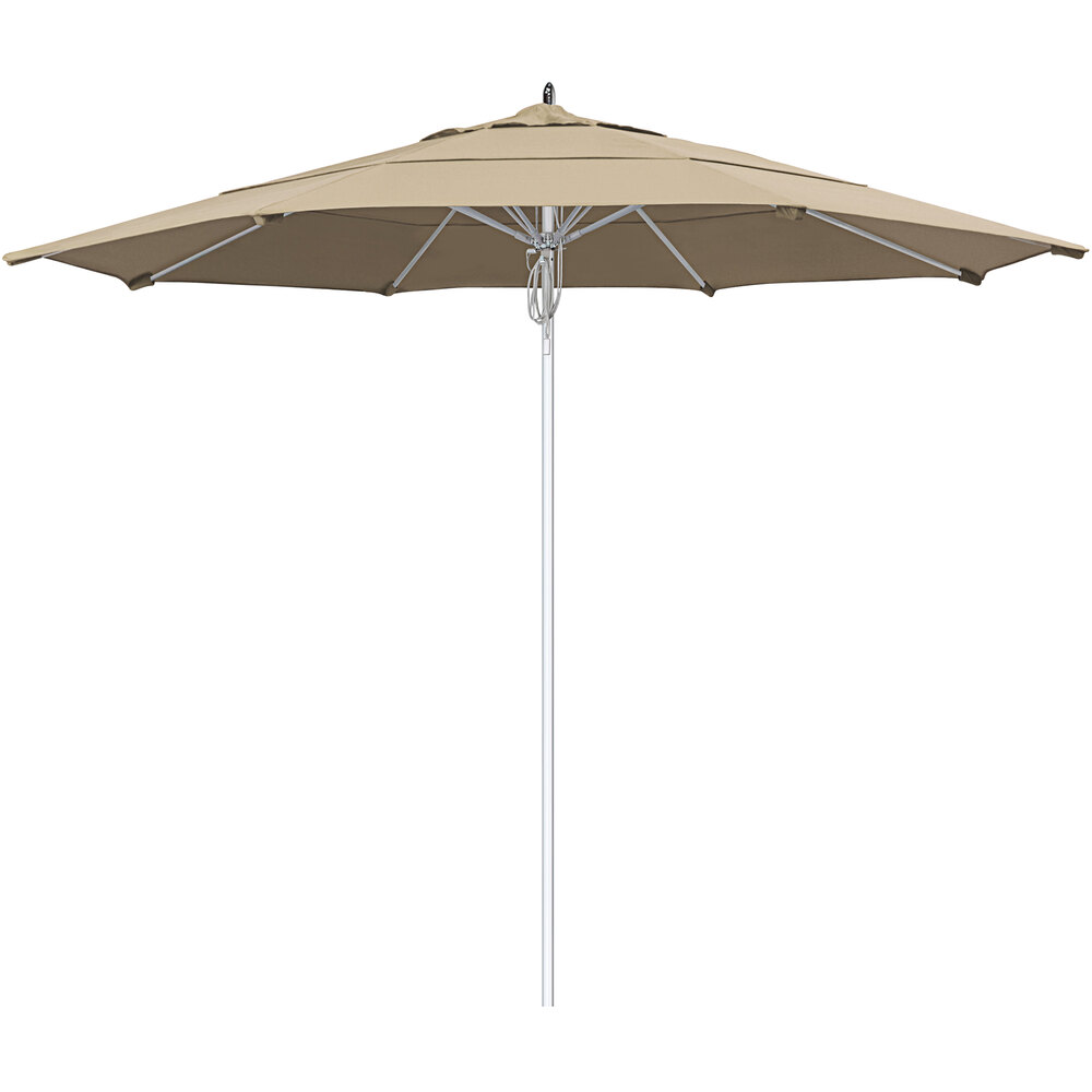 California Umbrella Newport Series 11' Pulley Lift Umbrella with 1 1/2