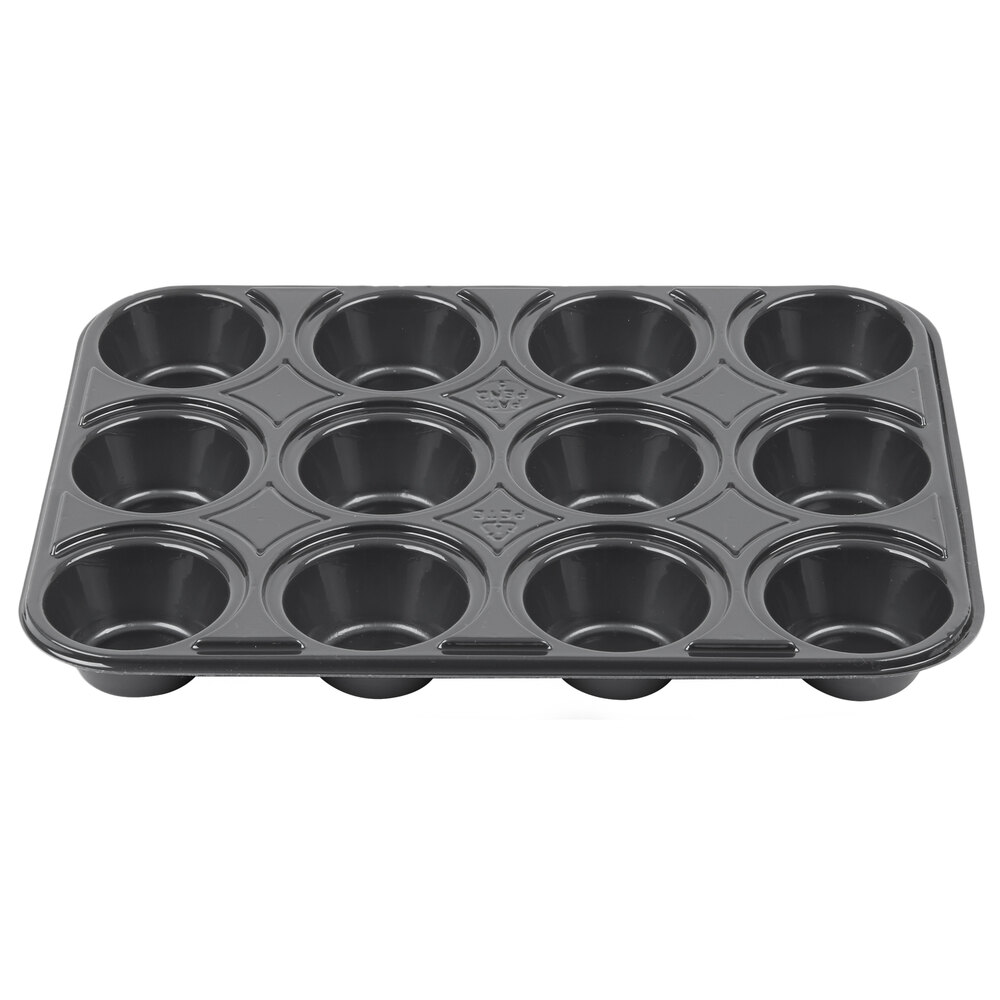 Genpak 55312 Bake N' Show Dual Ovenable 12 Cup Mini Muffin Pan 500/Case