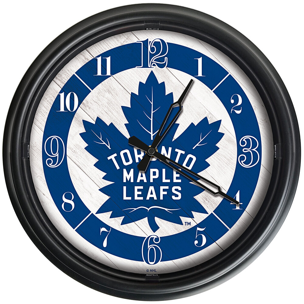 Holland Bar Stool 14" Toronto Maple Leafs Indoor / Outdoor LED Wall Clock
